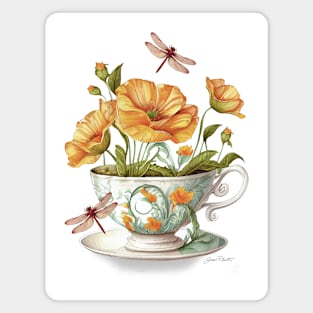 Floral Teacup Collection A Magnet